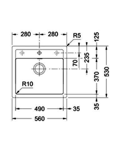Мойка для кухни прямоугольная Franke Sirius SID 610-50, 560х530х200 мм, бежевая, каменная купить в Днепре и Киеве - цена от КТУ