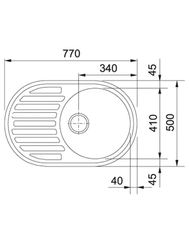 Мойка кухонная овальная Franke Ronda ROG 611, 770x500x205 мм, бежевая, каменная купить в Днепре и Киеве - цена от КТУ