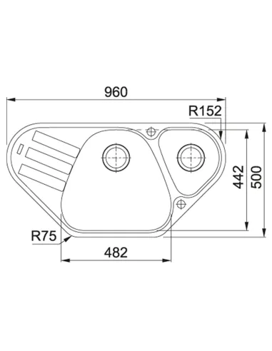 Мойка кухонная угловая Franke AZG 661-E, 500х960х215 мм, оникс, каменная купить в Днепре и Киеве - цена от КТУ
