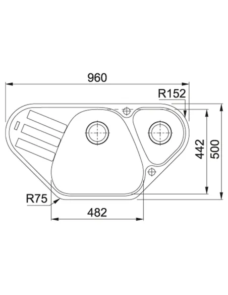 Мойка кухонная угловая Franke AZG 661-E, 500х960х215 мм, оникс, каменная купить в Днепре и Киеве - цена от КТУ