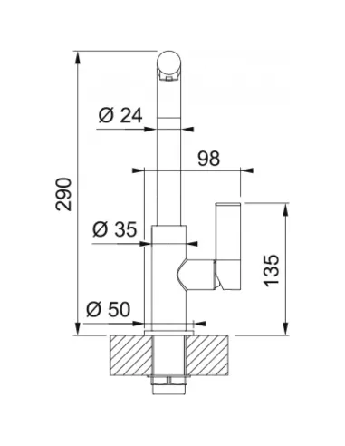 Смеситель для кухни Franke Neptune Evo, черный купить в Днепре и Киеве - цена от КТУ