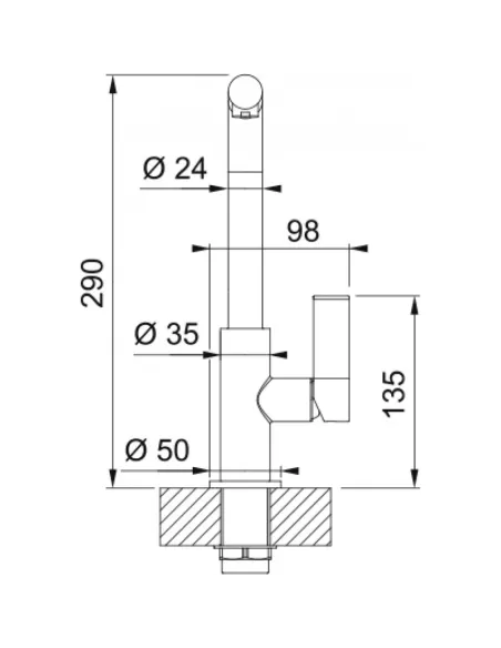 Смеситель для кухни Franke Neptune Evo, черный купить в Днепре и Киеве - цена от КТУ