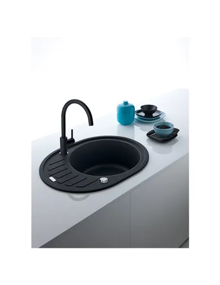 Змішувач для кухні з граніту з поворотним виливом Franke Lina онікс купити у Дніпрі та Києві - ціна від КТУ