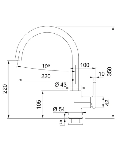 Смеситель для кухни Franke Lina черный матовый купить в Днепре и Киеве - цена от КТУ