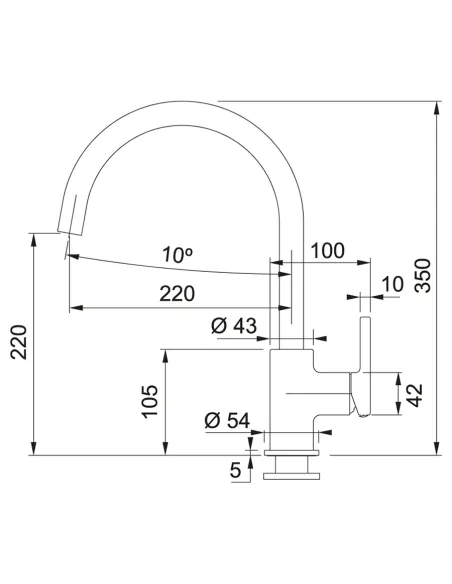 Смеситель для кухни Franke Lina черный матовый купить в Днепре и Киеве - цена от КТУ