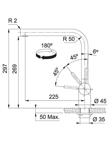Смеситель для кухни из нержавеющей стали Franke Atlas Neo купить в Днепре и Киеве - цена от КТУ