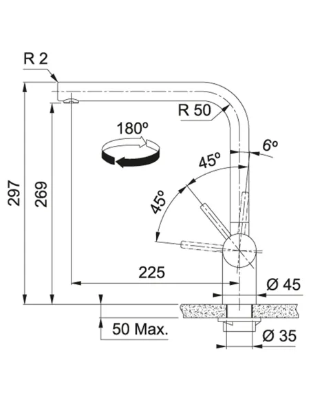Смеситель для кухни из нержавеющей стали Franke Atlas Neo купить в Днепре и Киеве - цена от КТУ