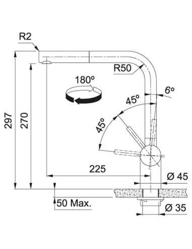 Смеситель для кухни Franke Atlas Neo Pull Out с выдвижным изливом купить в Днепре и Киеве - цена от КТУ