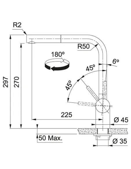 Смеситель для кухни Franke Atlas Neo Pull Out с выдвижным изливом купить в Днепре и Киеве - цена от КТУ