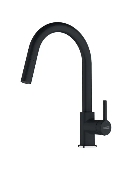 Змішувач для кухні з висувним виливом Franke Lina 115.0626.053 чорний матовий купити у Дніпрі та Києві - ціна від КТУ
