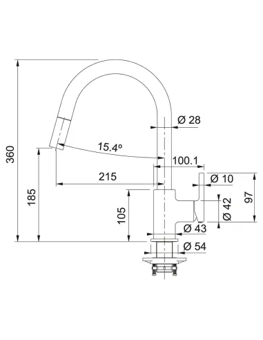 Змішувач для кухні з висувним виливом Franke Lina 115.0626.057 сірий камінь купити у Дніпрі та Києві - ціна від КТУ