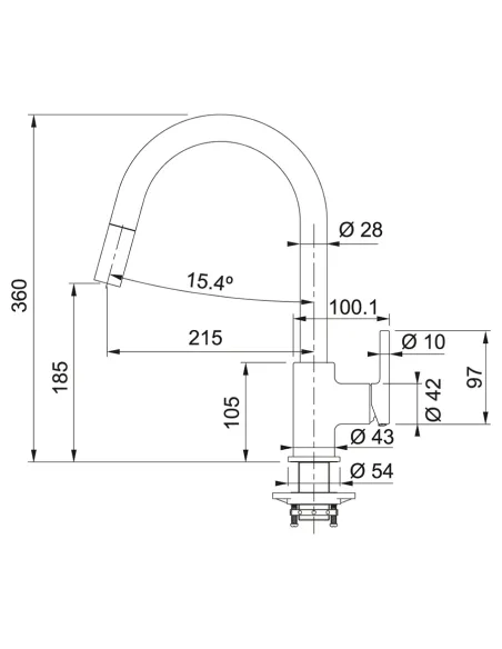Змішувач для кухні з висувним виливом Franke Lina 115.0626.057 сірий камінь купити у Дніпрі та Києві - ціна від КТУ