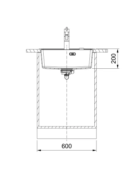 Мийка для кухні прямокутна Franke Maris MRG 610-52 TL, 560x510x200 мм, кам`яна, сірий сланець