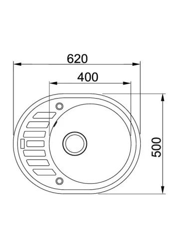 Мойка кухонная овальная Franke Ronda ROG 611-62, 620x500x205 мм, оникс, каменная купить в Днепре и Киеве - цена от КТУ