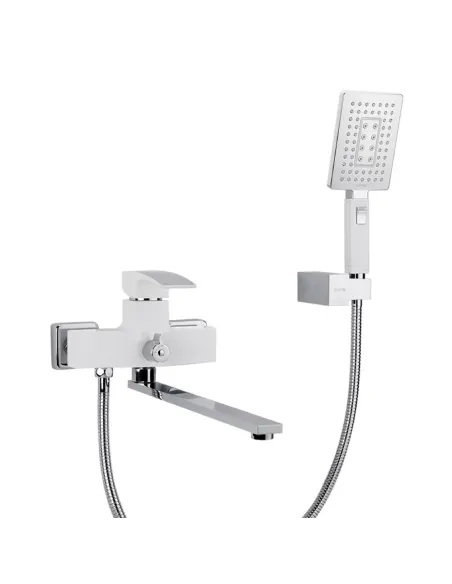 Смеситель для ванны Gappo G2207-7 с душевым набором, белый