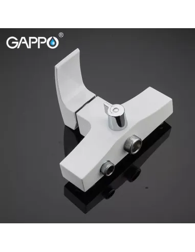 Змішувач для ванни Gappo G2207-7 із душовим набором, білий