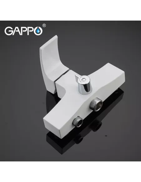 Змішувач для ванни Gappo G2207-7 із душовим набором, білий