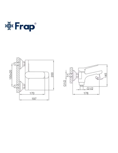 Смеситель для ванны Frap F3261