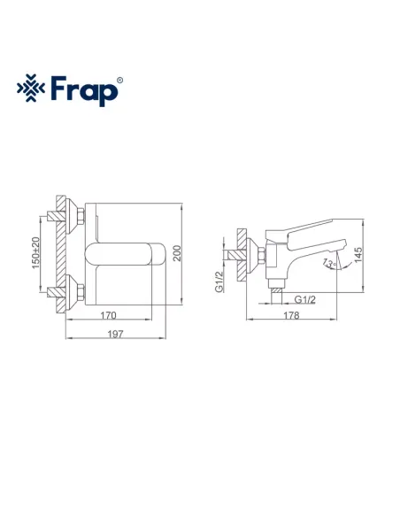 Змішувач для ванни Frap F3261