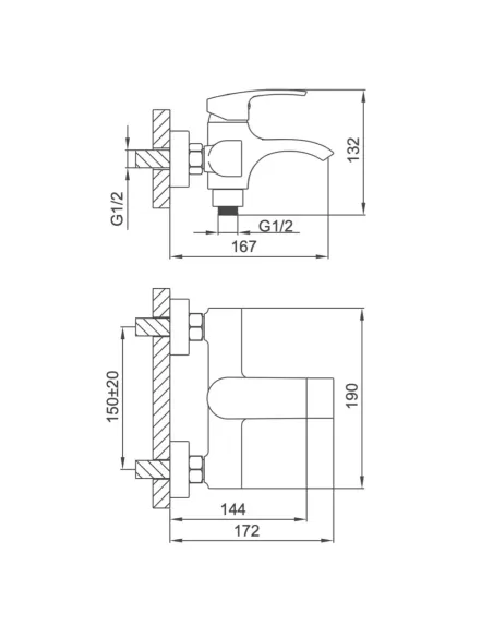Смеситель для ванны Frap F3269
