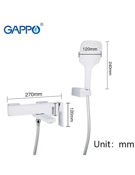 Смеситель для ванны Gappo G3217-8