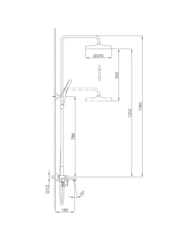 Душевая система Frap F2488 с изливом