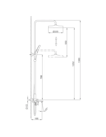 Душевая система Frap F2488 с изливом