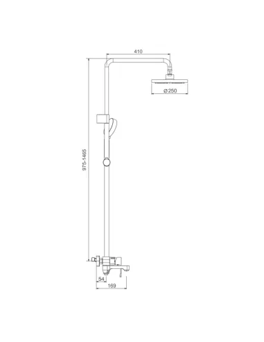 Душева система Gappo G2402 з виливом