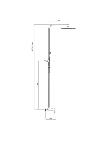 Душевая система Gappo G2407-20 с изливом