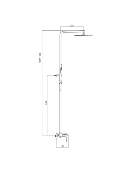 Душевая система Gappo G2407-20 с изливом