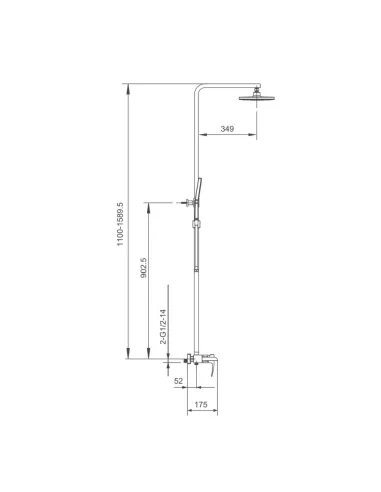 Душева система Gappo G2407-30 з виливом