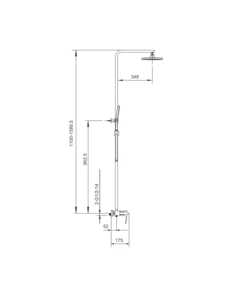 Душевая система Gappo G2407-30 с изливом