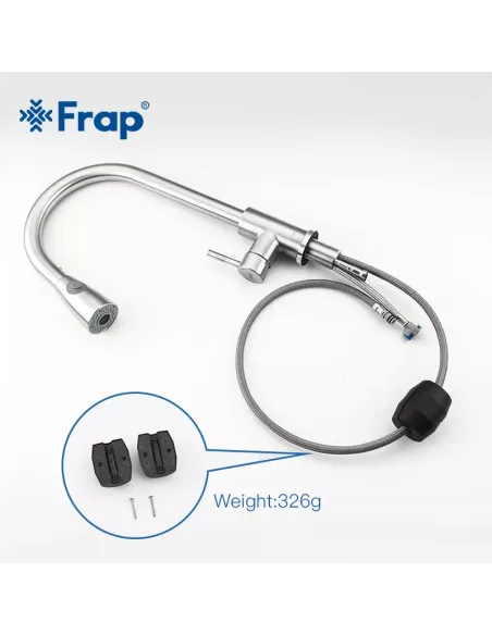 Смеситель для кухни Frap F60899-1, с выдвижным изливом
