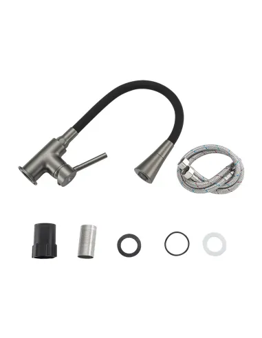 Змішувач для кухні Frap F4044-9, з гнучким виливом