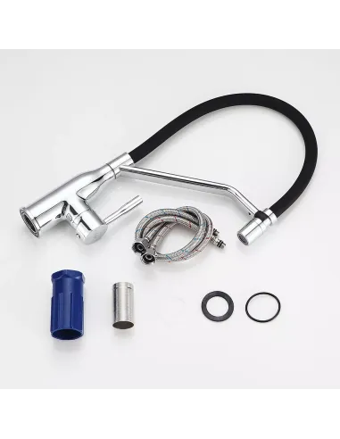 Змішувач для кухні Frap F4497, з гнучким виливом