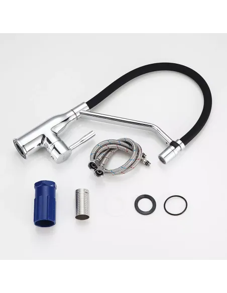 Змішувач для кухні Frap F4497, з гнучким виливом