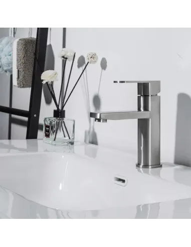 Змішувач для умивальника Frap F10805 сталевий, одноважільний