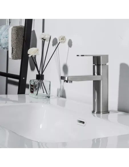 Смеситель для умывальника Frap F10805 стальной, однорычажный