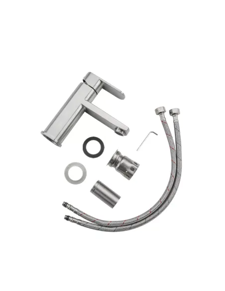 Змішувач для умивальника Frap F10805 сталевий, одноважільний