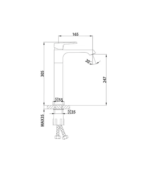 Змішувач для умивальника Frap F1071-29 одноважільний