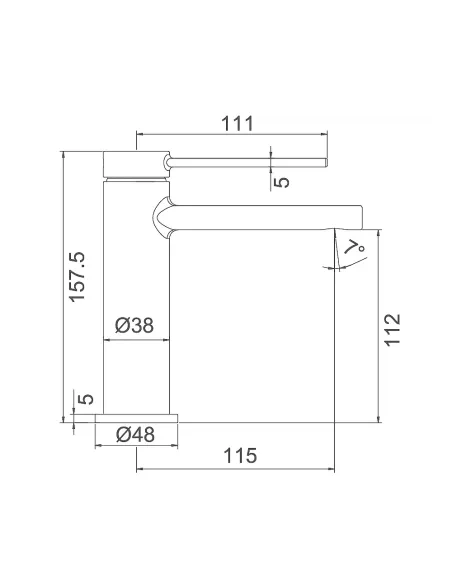 Смеситель для умывальника Frap F1067 хром, однорычажный