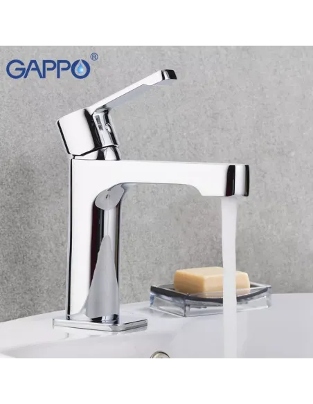Змішувач для умивальника Gappo G1002-2 хром, одноважільний