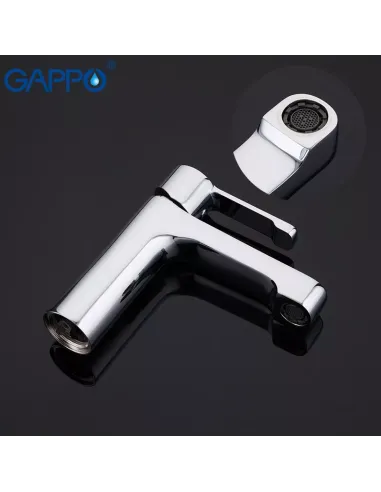 Смеситель для умывальника Gappo G1002-2 хром, однорычажный