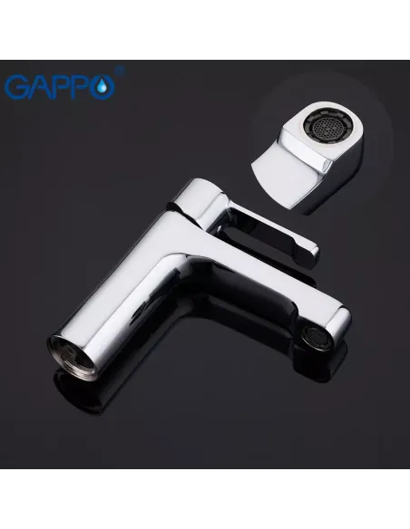 Смеситель для умывальника Gappo G1002-2 хром, однорычажный