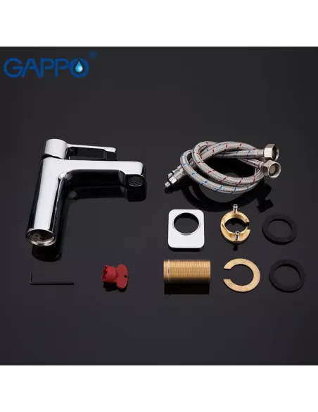 Змішувач для умивальника Gappo G1002-2 хром, одноважільний