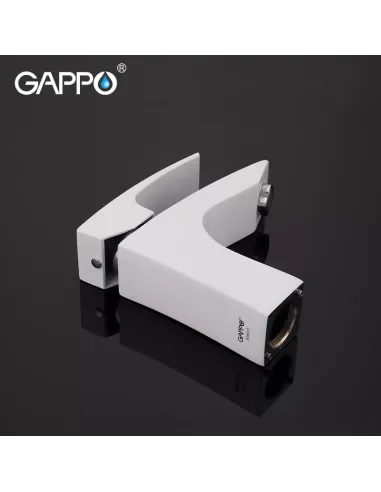 Смеситель для умывальника Gappo G1007-7 белый, однорычажный