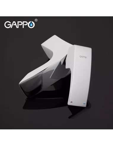 Смеситель для умывальника Gappo G1007-7 белый, однорычажный
