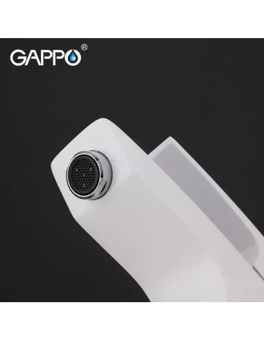 Смеситель для умывальника Gappo G1007-7 белый, однорычажный
