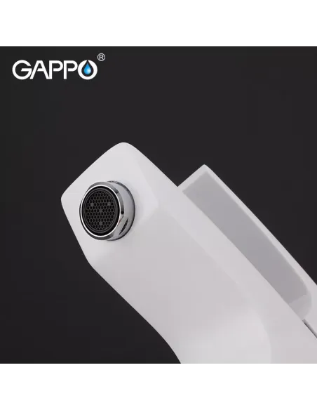 Смеситель для умывальника Gappo G1007-7 белый, однорычажный
