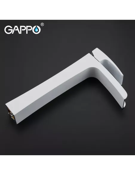 Смеситель для умывальника Gappo G1007-31 белый, однорычажный